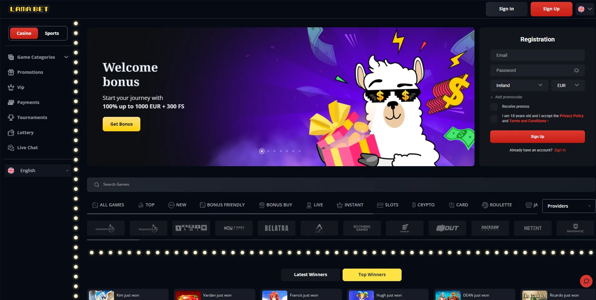 Lamabet casino uden rofus